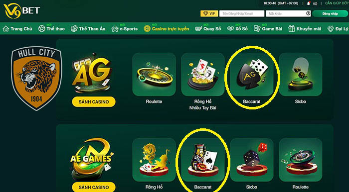 chơi bài baccarat online