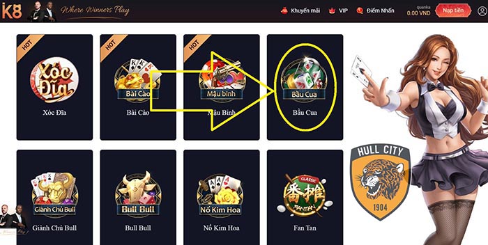 đánh bầu cua online