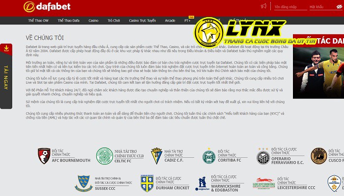 Thông tin Dafabet