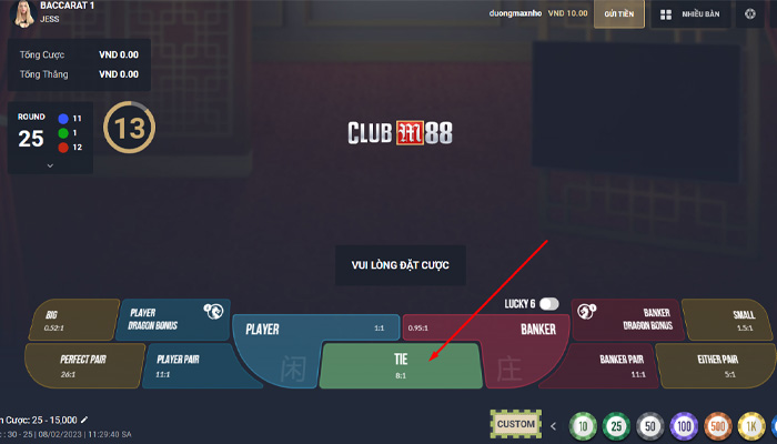 cách canh bài baccarat